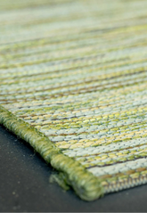 Brighton Green Striped Indoor Outdoor Rug - Pendle Village Furniture